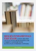 HESI RN Exit Exam V2 &lpar;2025&sol;2026&rpar; iNet Proctored &ndash; Practice Questions with Detailed Rationales&comma; Screenshots&comma; and Verified Solutions for Nursing Students