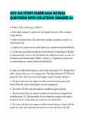 ACC 435 STUDY GUIDE 2026 ACTUAL QUESTIONS WITH SOLUTIONS GRADED A&plus;