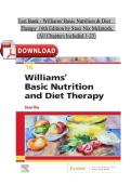 TEST BANK For Williams Basic Nutrition and Diet Therapy 16th Edition by Staci Nix&comma; All  Chapters Included 1-23