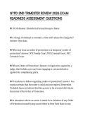 NYPD 2ND TRIMESTER REVIEW 2026 EXAM READINESS ASSESSMENT QUESTIONS