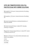 NYPD 2ND TRIMESTER REVIEW 2026 FULL PRACTICE EXAM WITH VERIFIED SOLUTIONS
