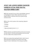 ACKLEY AND LADWIGS NURSING DIAGNOSIS HANDBOOK ACTUAL PAPER 2026 FULL SOLUTION VERIFIED SCRIPT
