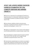 ACKLEY AND LADWIGS NURSING DIAGNOSIS HANDBOOK EXAMINATION TEST 2026 COMPLETE QUESTIONS AND ANSWERS GRADED A&plus;
