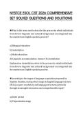 NYSTCE ESOL CST 2026 COMPREHENSIVE SET SOLVED QUESTIONS AND SOLUTIONS