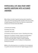 NYSTCE ESOL CST 2026 STUDY SHEET MASTER QUESTIONS WITH ACCURATE ANSWERS