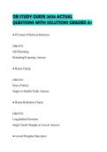 OB STUDY GUIDE 2026 ACTUAL QUESTIONS WITH SOLUTIONS GRADED A&plus;