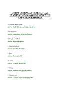 OHIO FUNERAL ART SBE ACTUAL EXAMINATION 2026 QUESTIONS WITH ANSWERS GRADED A&plus;