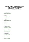 OHIO FUNERAL ART SBE PRACTICE GUIDE 2026 QUESTIONS WITH SOLUTIONS GRADED A&plus;