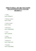 OHIO FUNERAL ART SBE TEST PAPER 2026 QUESTIONS WITH ANSWERS GRADED A&plus;
