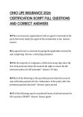 OHIO LIFE INSURANCE 2026 CERTIFICATION SCRIPT FULL QUESTIONS AND CORRECT ANSWERS