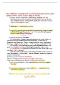NSG 3280 Patho Exam 4 Review- Actual Questions and Answers &vert; 2026 Update &vert; 100&percnt; Correct - Galen College of Nursing&period;