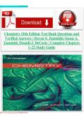 Chemistry 10th Edition Test Bank Questions and Verified Answers &vert; Steven S&period; Zumdahl&comma; Susan A&period; Zumdahl&comma; Donald J&period; DeCoste &vert; Complete Chapters 1&ndash;22 Study Guide