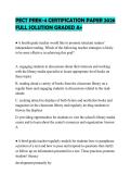 PECT PREK-4 CERTIFICATION PAPER 2026 FULL SOLUTION GRADED A&plus;