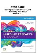 Nursing Research in Canada Test Bank 5th Edition &vert; Methods&comma; Critical Appraisal&comma; and Utilization &vert; Singh&comma; Thirsk&comma; Stahlke&comma; Perumal&comma; LoBiondo-Wood&comma; Haber