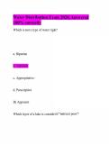 Water Distribution Exam 2026&vert; Answered 100&percnt; correctly