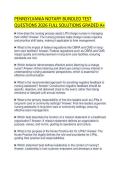 PENNSYLVANIA NOTARY BUNDLED TEST QUESTIONS 2026 FULL SOLUTIONS GRADED A&plus;