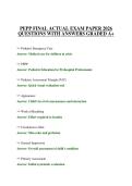 PEPP FINAL ACTUAL EXAM PAPER 2026 QUESTIONS WITH ANSWERS GRADED A&plus;
