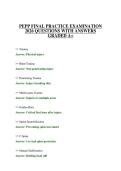 PEPP FINAL PRACTICE EXAMINATION 2026 QUESTIONS WITH ANSWERS GRADED A&plus;