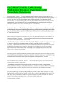 EAQ NU272 HESI Case Study&colon; Parkinson Disease Questions with Complete Solutions&period;