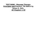 Test Bank Massage Therapy&colon; Principles and Practice 7th Edition Susan G&period; Salv&ograve; ISBN 9781284121885 Complete Chapter 1&ndash;30 Questions and Solutions for Massage Therapy