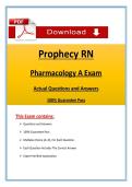 Prophecy Relias RN Pharmacology A Exam &vert; Latest 2026&sol; 2027 Tested Questions with Correct Answers&comma; A&plus; Graded 100&percnt; Verified