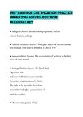 PEST CONTROL CERTIFICATION PRACTICE PAPER 2026 SOLVED QUESTIONS ACCURATE KEY