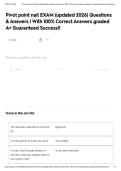Pivot point nail EXAM &lpar;updated 2026&rpar; Questions & Answers &vert; With 100&percnt; Correct Answers graded A&plus; Guaranteed Success&excl;&excl;