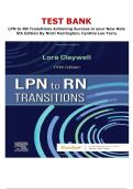 LPN to RN Transitions Test Bank 5th Edition &vert; Achieving Success in Your New Role &vert; Harrington & Terry