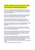 PHARM 1000 PRACTICE SOLUTION TEST 2026 QUESTIONS WITH ANSWERS GRADED A&plus;