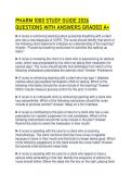 PHARM 1000 STUDY GUIDE 2026 QUESTIONS WITH ANSWERS GRADED A&plus;