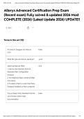Alteryx Advanced Certification Prep Exam &lpar;Recent exam&rpar; Fully solved & updated 2026 Most COMPLETE &lpar;2026&rpar; &lpar;Latest Update 2026&rpar; UPDATE&excl;&excl;