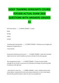 SSDEP TRAINING SERGEANTS COURSE FEP5300 ACTUAL EXAM 2026 QUESTIONS WITH ANSWERS GRADED A &vert;&vert; VERIFIED GUIDE