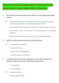 Advanced Pathophysiology NR507 Final Exam Prep &vert; Study Guide &vert; Latest Update 2026 &vert; Graded A&plus;