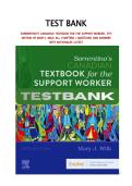 Sorrentino's Canadian Textbook for the Support Worker Test Bank 5th Edition &vert; All Chapters &vert; Mary J&period; Wilk