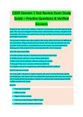 CISSP Domain 1 Test Review Complete Exam Study Guide 2026&sol;2027 &vert; Verified Questions & Answers