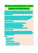 CRC Certification Complete Exam Study Guide 2026&sol;2027 &vert; Verified Questions & Answers