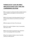PHARMACOLOGY CLEAR AND SIMPLE MEDICATION DOSAGE STUDY GUIDE 2026 COMPREHENSIVE SOLUTIONS