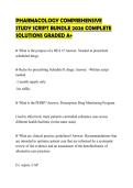 PHARMACOLOGY COMPREHENSIVE STUDY SCRIPT BUNDLE 2026 COMPLETE SOLUTIONS GRADED A&plus;