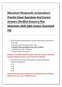 Maryland Chiropractic Jurisprudence  Practice Exam Questions And Correct  Answers &lpar;Verified Answers&rpar; Plus  Rationales 2026 Q&A Instant Download  Pdf 