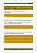 Pharm 180 Quiz 4 Questions and Correct  Answers&sol; Latest Update &sol; Already Graded