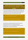 pharm 180 midterm Questions and  Correct Answers&sol; Latest Update &sol; Already  Graded