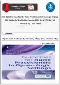 Test Bank For Guidelines for Nurse Practitioners in Gynecologic Settings 13th Edition By Heidi Collins Fantasia&comma; PhD&comma; RN&comma; WHNP-BC&semi; All Chapters 1-26&vert;&vert; Latest Edition