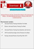 Test Bank for Advanced Practice Nursing&colon; Essential Knowledge for the Profession&comma; 3rd Edition &ndash; Denisco &vert; Questions&comma; Answers & Rationales &lpar;2026&ndash;2027&rpar; Verified Exam Prep