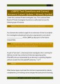 LSBPIE Test Questions and Correct  Answers&sol; Latest Update &sol; Already Graded