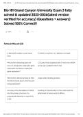2026&comma; Bio 181 Grand Canyon University Exam 3 fully solved & updated 2025-2026&lpar;latest version verified for accuracy&rpar; &lpar;Questions &plus; Answers&rpar; Solved 100&percnt; Correct&excl;&excl;