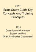 CPT Exam Study Guide 2026 &vert; Key Concepts & Training Principles