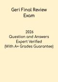 Geriatrics Final Review Study Guide &vert; Nursing Exam Prep 2026