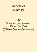 Geriatrics Exam 1 Study Guide &vert; Nursing Gerontology 2026