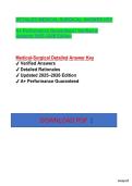 DETAILED ANSWER KEY FOR MEDICAL SURGICAL EXAM TEST BANK 2026 UPDATED SOLUTIONS QUESTIONS AND ANSWERS GRADED A&plus;&period;100&percnt; Pass Guranteed&period;