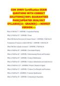 CON 3990V Certification EXAM QUESTIONS WITH CORRECT SOLUTIONS&vert;&vert;100&percnt; GUARANTEED PASS&vert;&vert;UPDATED 2026&sol;2027 SYLLABUS&vert;&vert;A&plus; GRADED&vert;&vert;<<NEWEST VERSION>>
